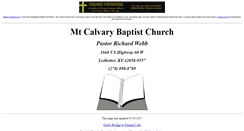 Desktop Screenshot of mount.calvary-baptist-church.us