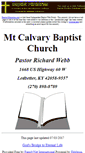 Mobile Screenshot of mount.calvary-baptist-church.us