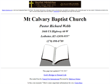 Tablet Screenshot of mount.calvary-baptist-church.us